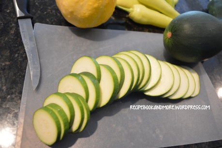 Zucchini Pizza Bites - slice into coins then top with pizza toppings.