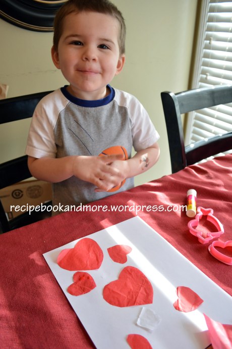 Tissue Paper Valentines Day Craft - Toddler Art